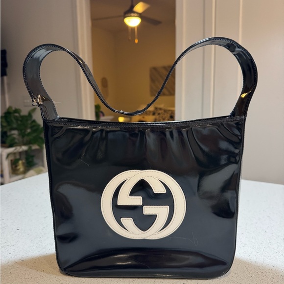 Gucci Handbags - SOLD 🛑 Gucci Vintage Patent Leather Shoulder Bag  
Y2K Interlocking GG w/ COA